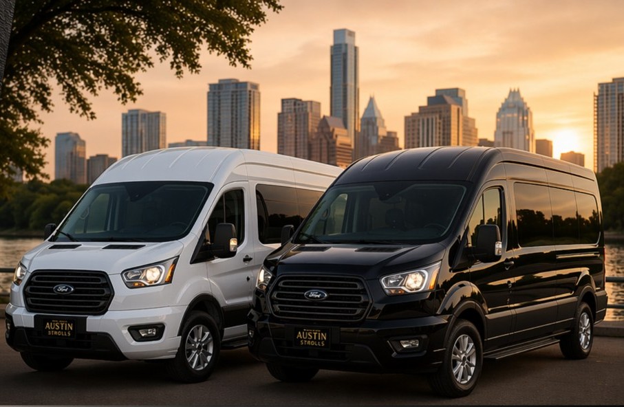 Corporate transportation vans in Austin TX for executive travel and business events